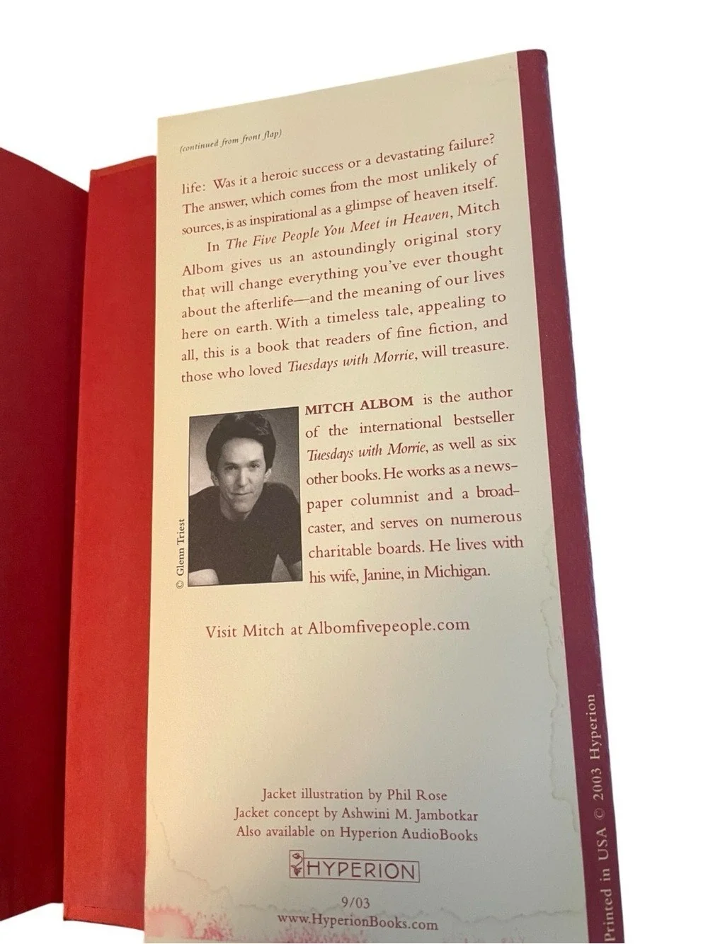 The Five People You Meet in Heaven by Itch Albom NY Times Bestseller